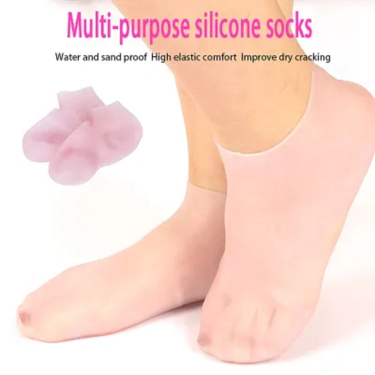 Silicone Gel Heel Socks – Moisturizing Foot Care Pads for Cracked Heels & Dry Feet Relief.
