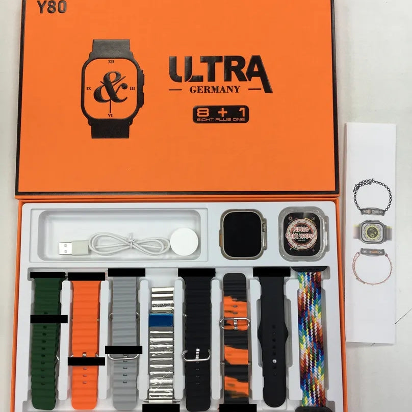 “Y80 Ultra Smart Watch with 8 Color Straps – 2.02” HD Display, Health Tracker, Waterproof Sports Smartwatch | Free Shipping”