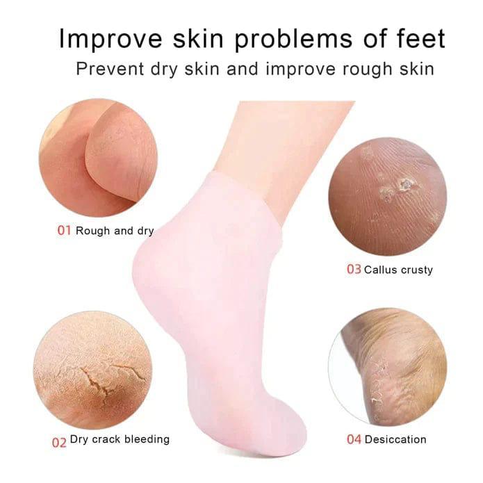 Premium Silicone Gel Moisturizing Socks for Dry Cracked Heels