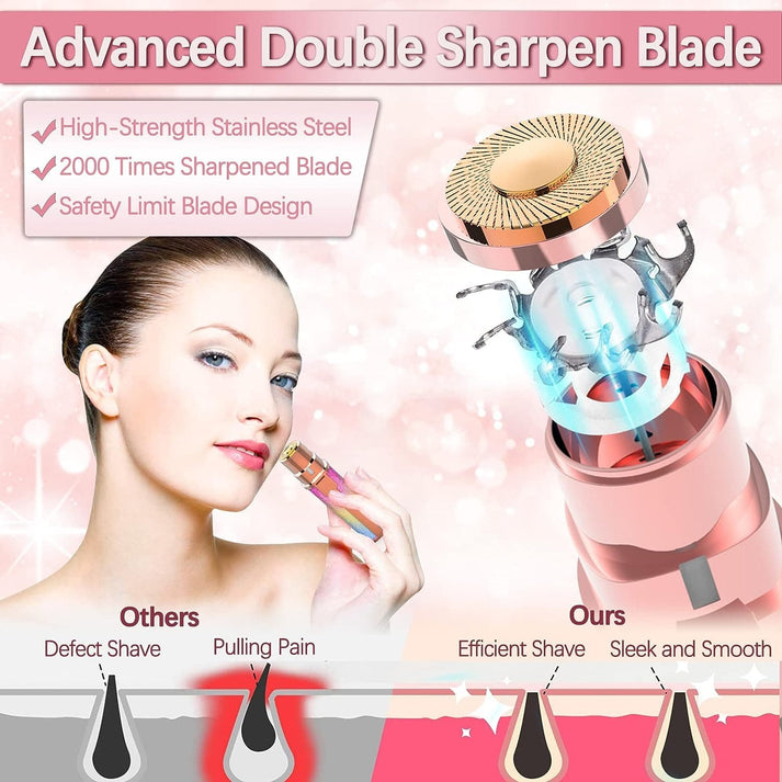 2 in 1 Electric Eyebrow Trimmer and Shaver, Flawless Hair Remover.