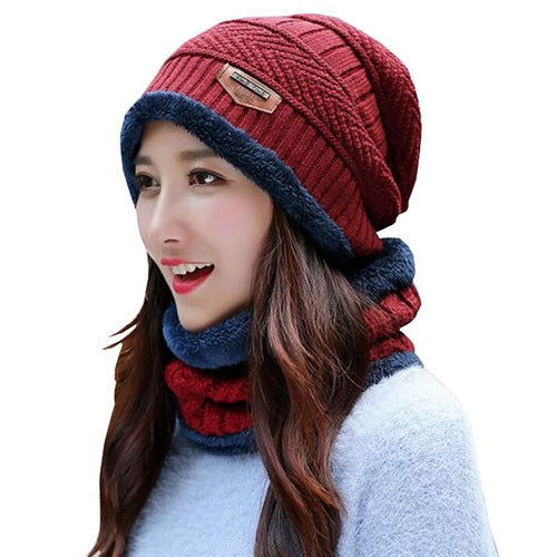 New Stylish Cotton Beanie Full Set – 2 Piece Cap + Neck Warmer